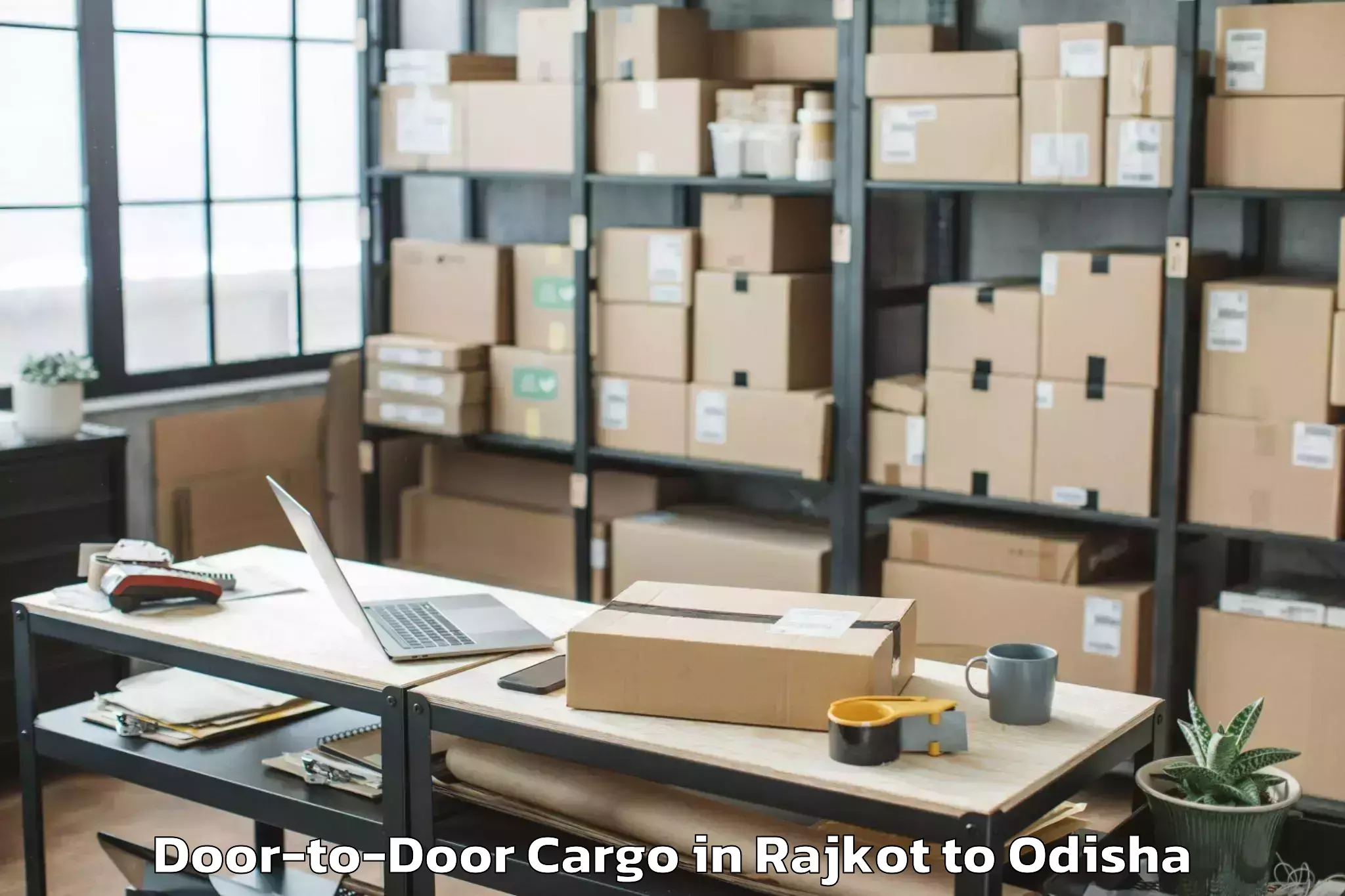 Easy Rajkot to Buguda Door To Door Cargo Booking